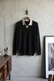 Men's Self-Patterned Polo Collar Knit Sweater - 3