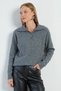 Half Button Polo Neck Knitwear Sweater - 6