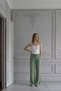 Elastic Waist Oversize Wide Leg Pants - 2