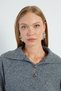 Half Button Polo Neck Knitwear Sweater - 7