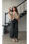 Stone Kayık Collar Bat Sleeve Semi-Transparent Blouse - 5