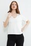 basic Tricou cu decolteu în V modal - 3