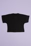 Ribbon Embroidered Casual Girls' Crop T-Shirt - 4