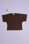 Ribbon Embroidered Casual Girls' Crop T-Shirt - 3