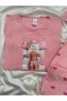Pink Print Detailed Long Sleeve Milan Pajama Set - 9