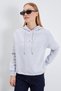 3 İplik Active Printed Oversize Sweatshirt with Hood and Stopper - 2