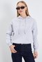 3 İplik Active Printed Oversize Sweatshirt with Hood and Stopper - 4