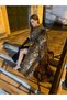 Women's Long Fur Wide Collar Long Loose Leopard Fur Coat - 4