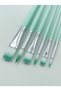 6Pcs Artist Paint Brush Set Watercolor Acrylic Gouache Synthetic Bristle Green - 4