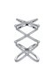 Évelina Multiple Cross Stone Ring-Silver - 3