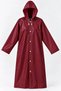 Burgundy Color Eva Fabric Hooded Women's Raincoat - 2
