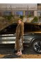 Women's Long Fur Wide Collar Long Loose Leopard Fur Coat - 5