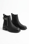 Baster Side Elastic H Buckle Women's Daily Boots Black Emerald - 2