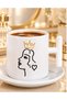 Stylish Turkish Coffee Cup with Queen Crowned Woman Figure
