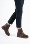 Ormen cutout mouth side buckle women's daily boots brown skin