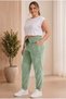 Soft Textured Velvet Trousers Plus Size - 3