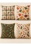 Autumn Botanica Digital Printed Decorative Velvet Textured Polyester 4-Piece Cushion Cover Set (Dkr) - 2