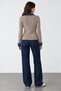 Women's Buttoned Denim Detailed Wool Knitwear Cardigan - 5