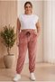 Soft Textured Velvet Trousers Plus Size - 3