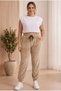 Soft Textured Velvet Trousers Plus Size - 3