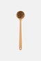 Silicone Body Scrubber For Shower With Long Handle, Tan