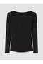 Peak New Season Black Crew Neck Polka Dot Blouse