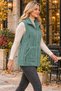 Vertical Textured Ring Zipper Plush Women's Vest - 2