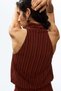 Crinkled V-neck top - 3