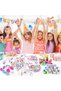 Unicorn Party Toys, 134 Pcs Children Favorite Unicorn Party Set, Including Necklace, Hand Slap Bracelet, Seal, Bracelet, Keychain, Sticker, and Gift Bag.(A) - 8