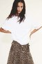 Flared denim skirt