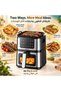 2-in-1 Dual Basket Air Fryer with Visible Window, Cook Chicken & Fries Together, Fast & Healthy - 3