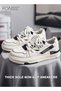 Men's Comfortable and Breathable Low Top Lace-Up Sneakers Non-slip and Wear-Resistant Thick-Soled Ro - 6