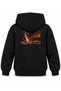 How to Train Your Dragon Flame Stretching Printed Black Kids Hoodie