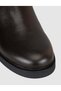 Genuine Leather Dark Brown Zippered Men's Boots - 5