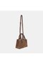 Women's Mink Double Handle Suede Textured Handbag - 2