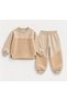 Teddy (Kuzu) Fabric Garnished Shardonlu Children's Tracksuit Set (3-9 Years)