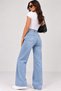 Women's Lycra Stretchy Front-Seamed Wide-Leg Pants Cty-Çtn-3679 - 3