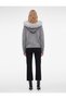 Long Sleeve Slim Fit Zippered Faux Fur Hooded Knitwear Cardigan - 4