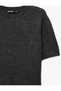 Wool Blend Short Sleeve Crew Neck Knitwear Sweater - 7