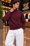 Men's Regular Fit Half Fisherman Embroidered Knitwear Sweater - 3