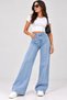 Women's Lycra Stretchy Front-Seamed Wide-Leg Pants Cty-Çtn-3679