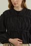 Modal Gathered Lace-Up Blouse - 3