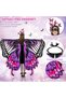 Halloween Butterfly Wings Costume for Womens, Moth Wings Butterfly Cape Adult Costume with Mask & Headband - 5