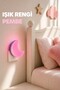 Half Crescent Moon Night Light with On/Off Button Corridor Hall Light Sleep Light Pink K6975 - 3
