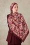 Burgundy Poppy Pattern Shawl