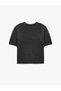 Wool Blend Short Sleeve Crew Neck Knitwear Sweater - 6