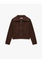 Wool Blend Stand Collar Long Sleeve Zippered Knitwear Cardigan - 6