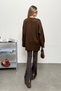 Women's Crew Neck Casual Basic Knitwear Sweater Brown - 27K 4700 - 4