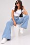 Women's Lycra Stretchy Front-Seamed Wide-Leg Pants Cty-Çtn-3679 - 2