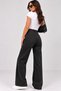 Women's Lycra Stretchy Front-Seamed Wide-Leg Pants Cty-Çtn-3679 - 3